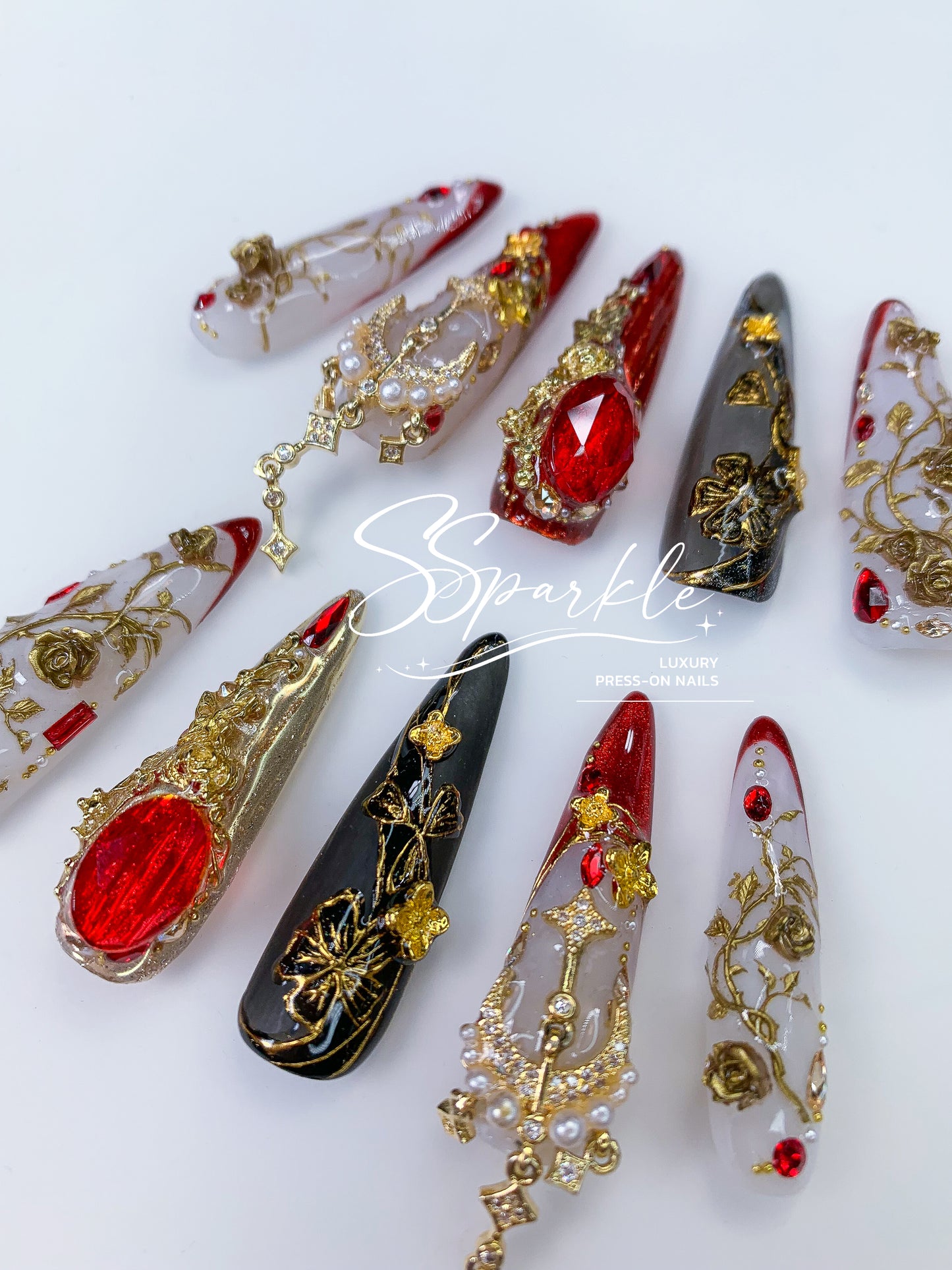 [Pre-order] Astral Espresso | Himeko Honkai: Star Rail Inspired Press-on Nails