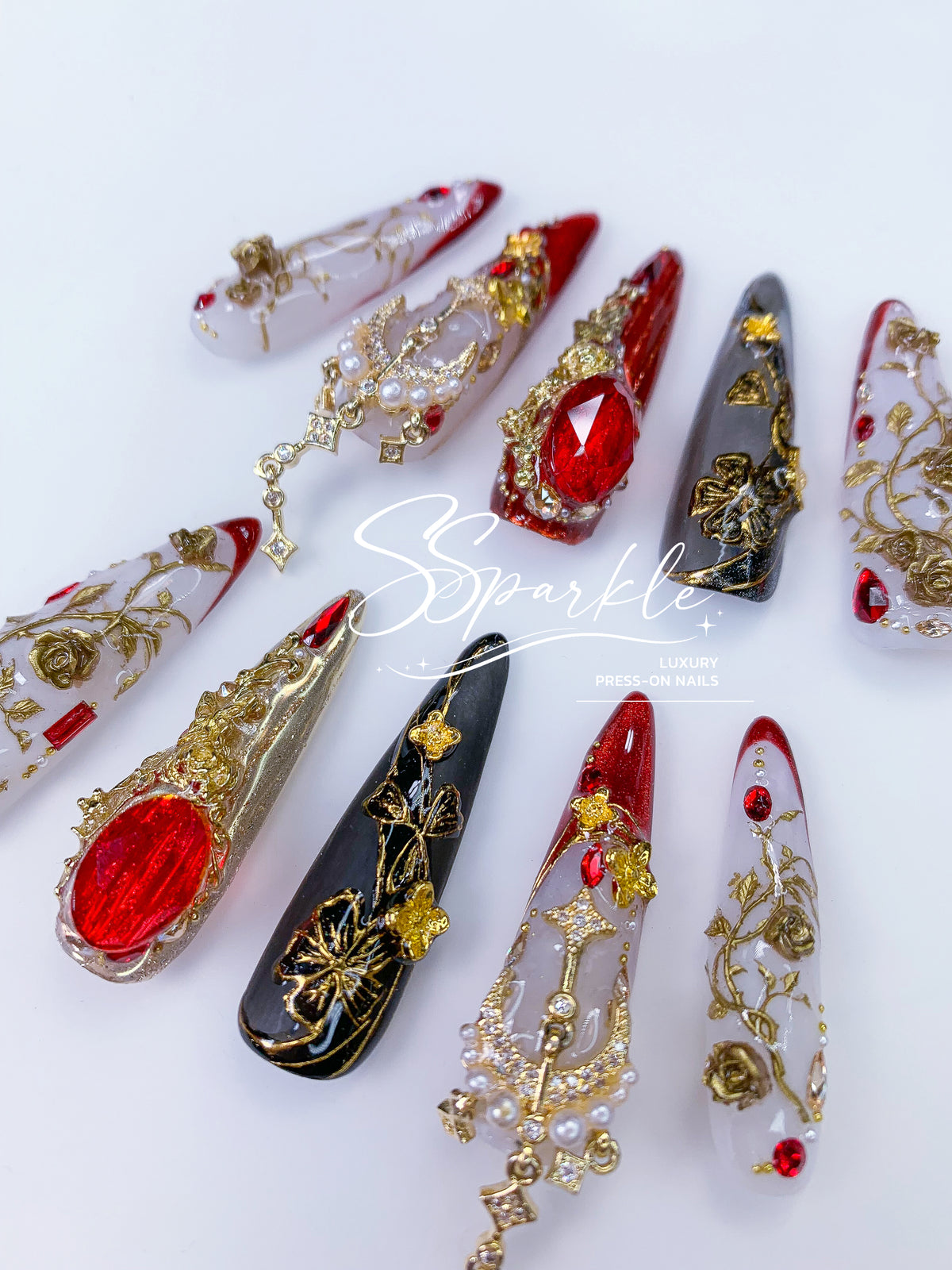 [Pre-order] Astral Espresso | Himeko Honkai: Star Rail Inspired Press-on Nails