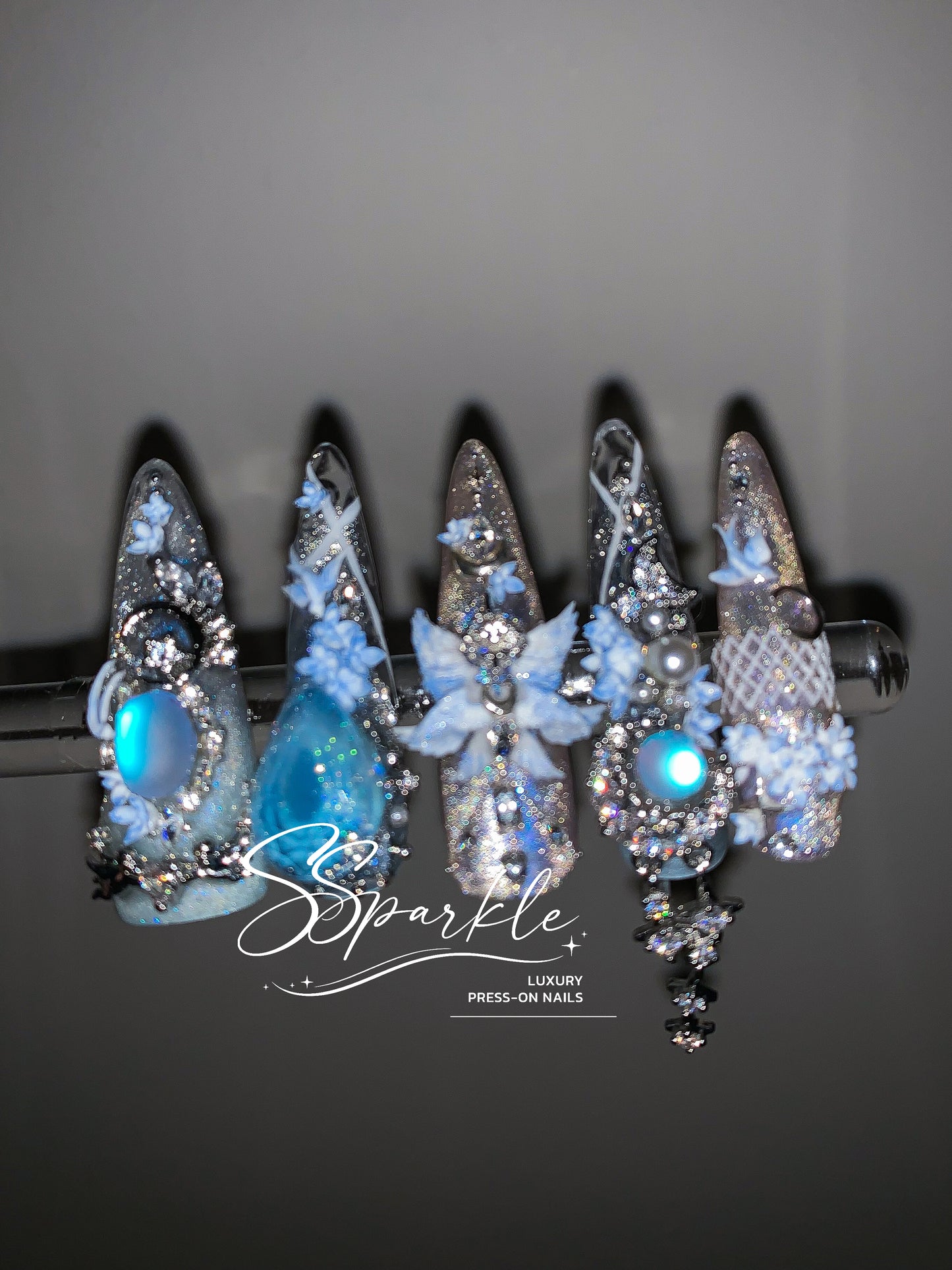 [Pre-order] Somnias a Luna | Columbina Genshin Impact Inspired Press-on Nails