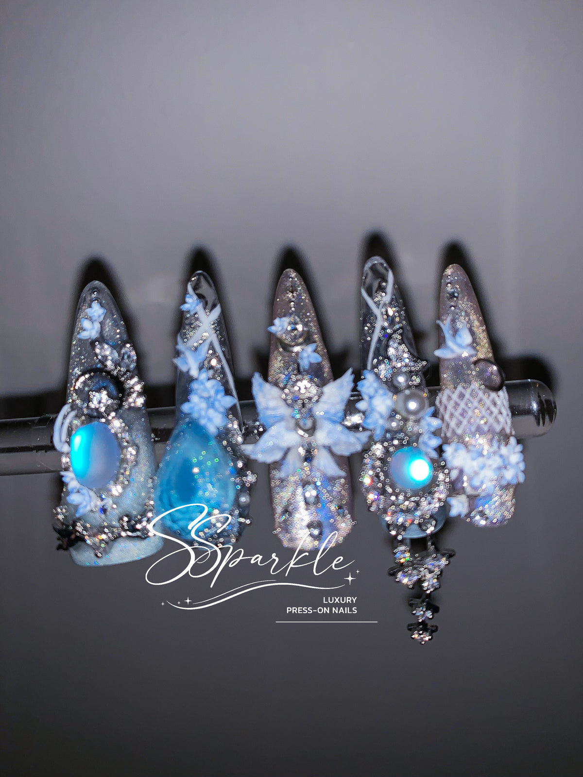 [Pre-order] Somnias a Luna | Columbina Genshin Impact Inspired Press-on Nails