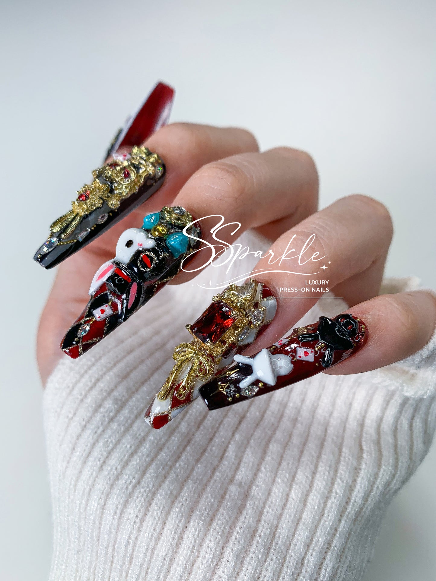 [Pre-order] Fool Me Twice | Sparxie Honkai: Star Rail Inspired Press-on Nails