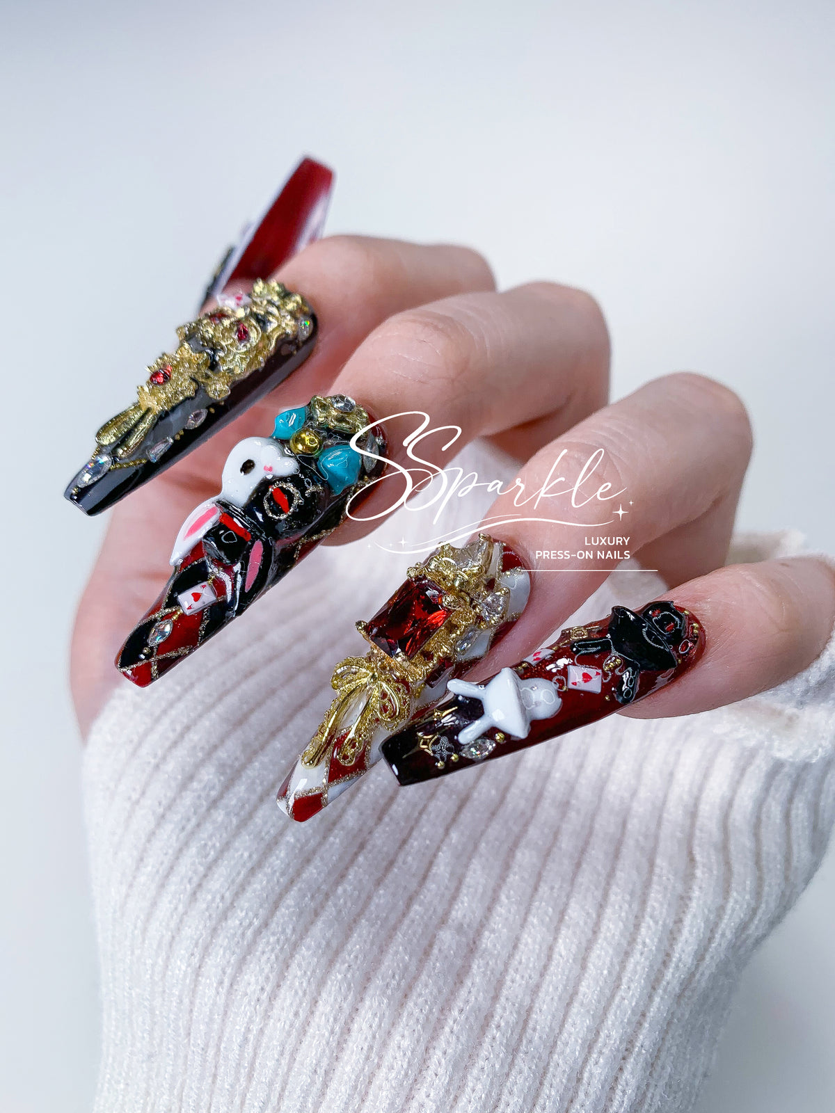 [Pre-order] Fool Me Twice | Sparxie Honkai: Star Rail Inspired Press-on Nails