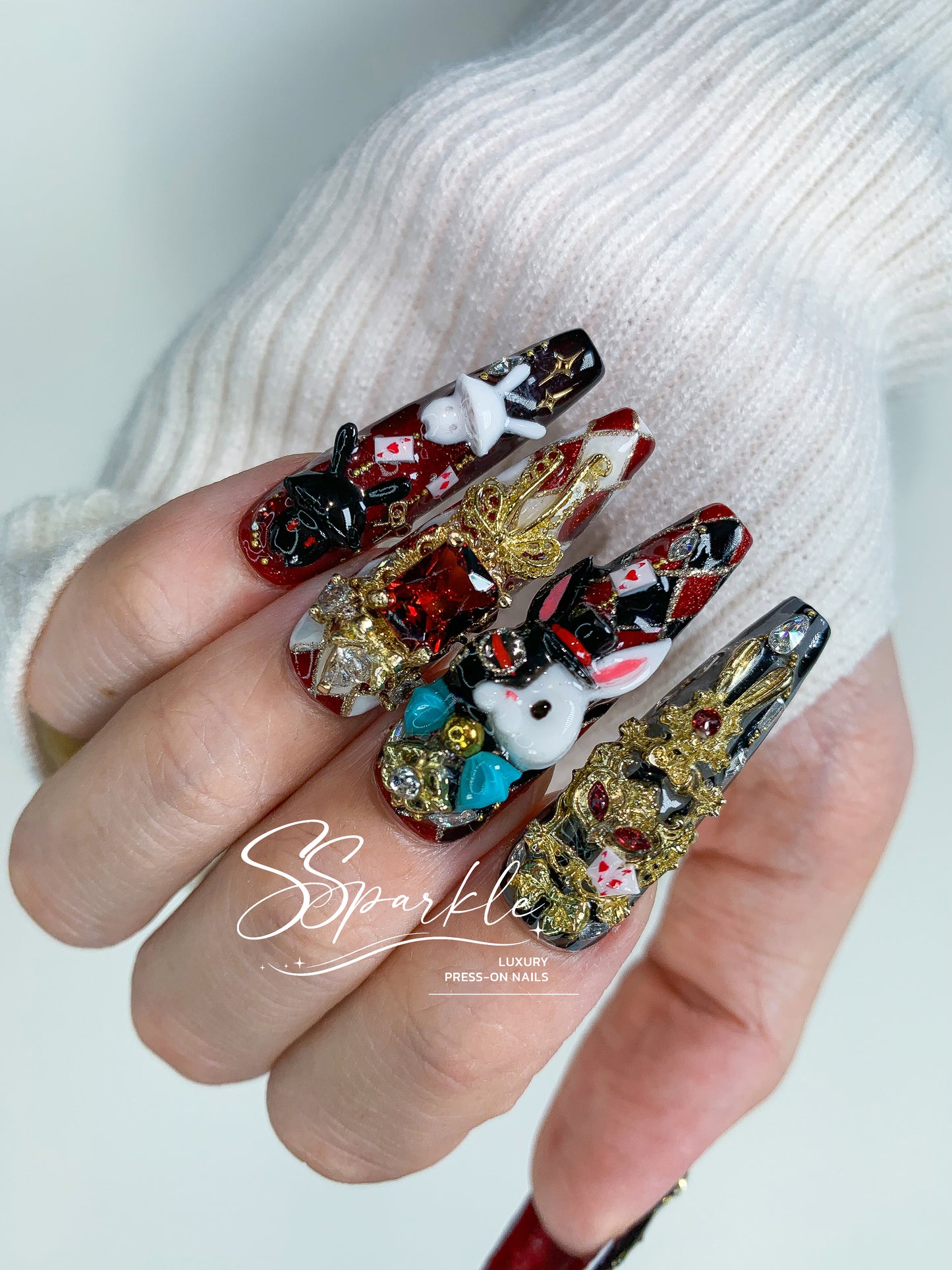 [Pre-order] Fool Me Twice | Sparxie Honkai: Star Rail Inspired Press-on Nails