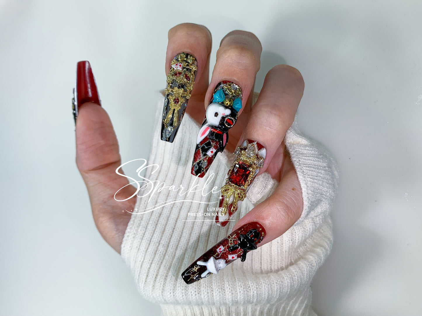 [Pre-order] Fool Me Twice | Sparxie Honkai: Star Rail Inspired Press-on Nails