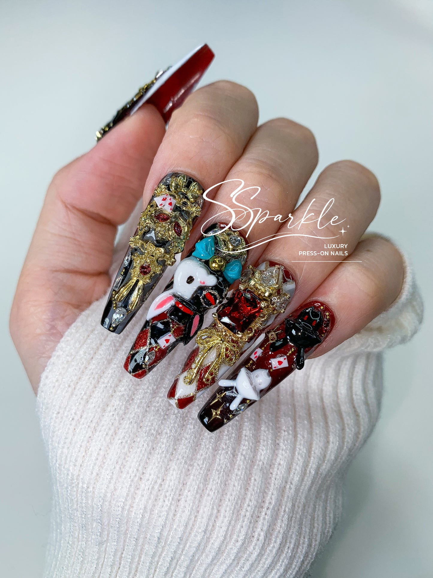 [Pre-order] Fool Me Twice | Sparxie Honkai: Star Rail Inspired Press-on Nails