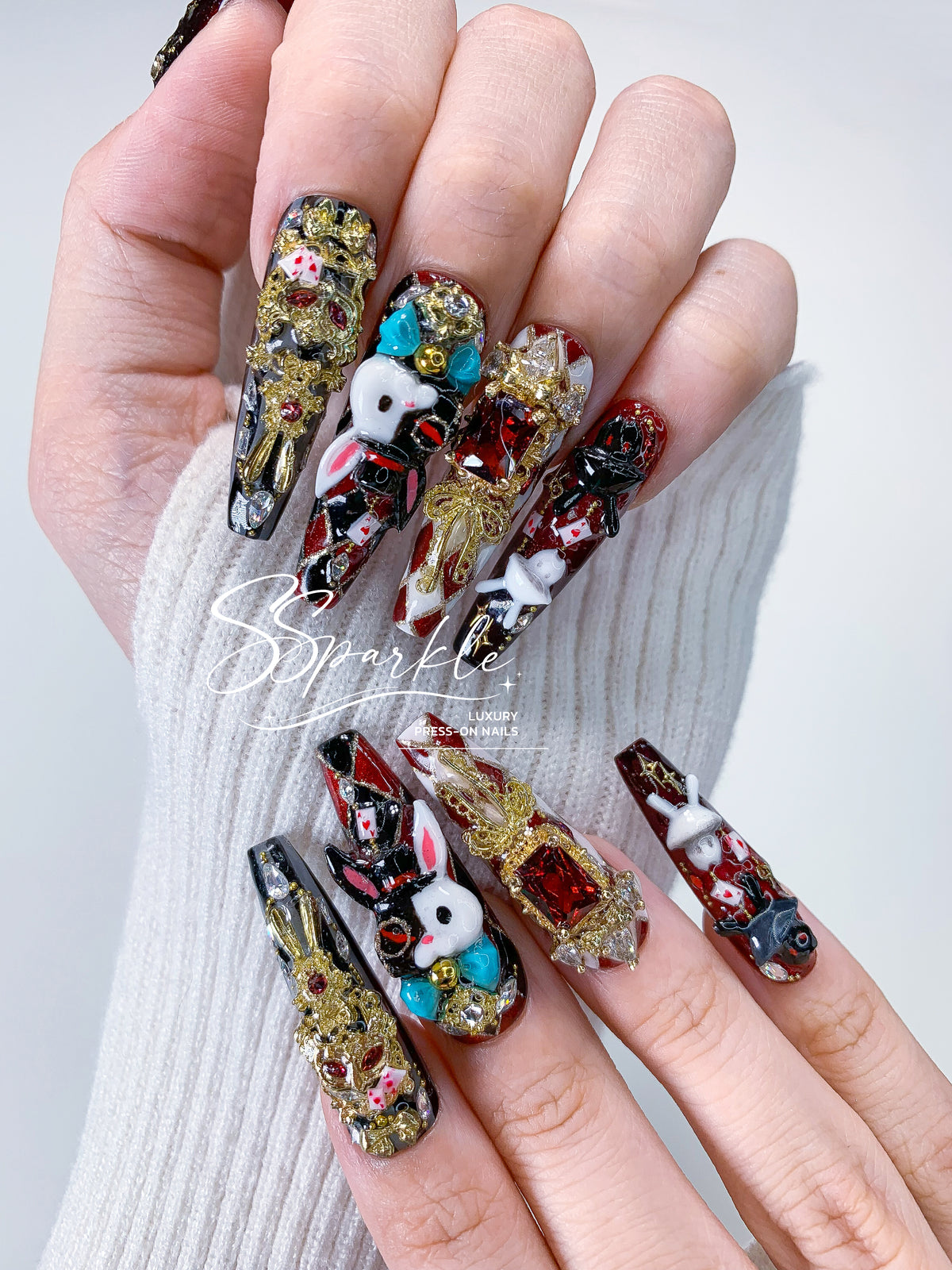 [Pre-order] Fool Me Twice | Sparxie Honkai: Star Rail Inspired Press-on Nails