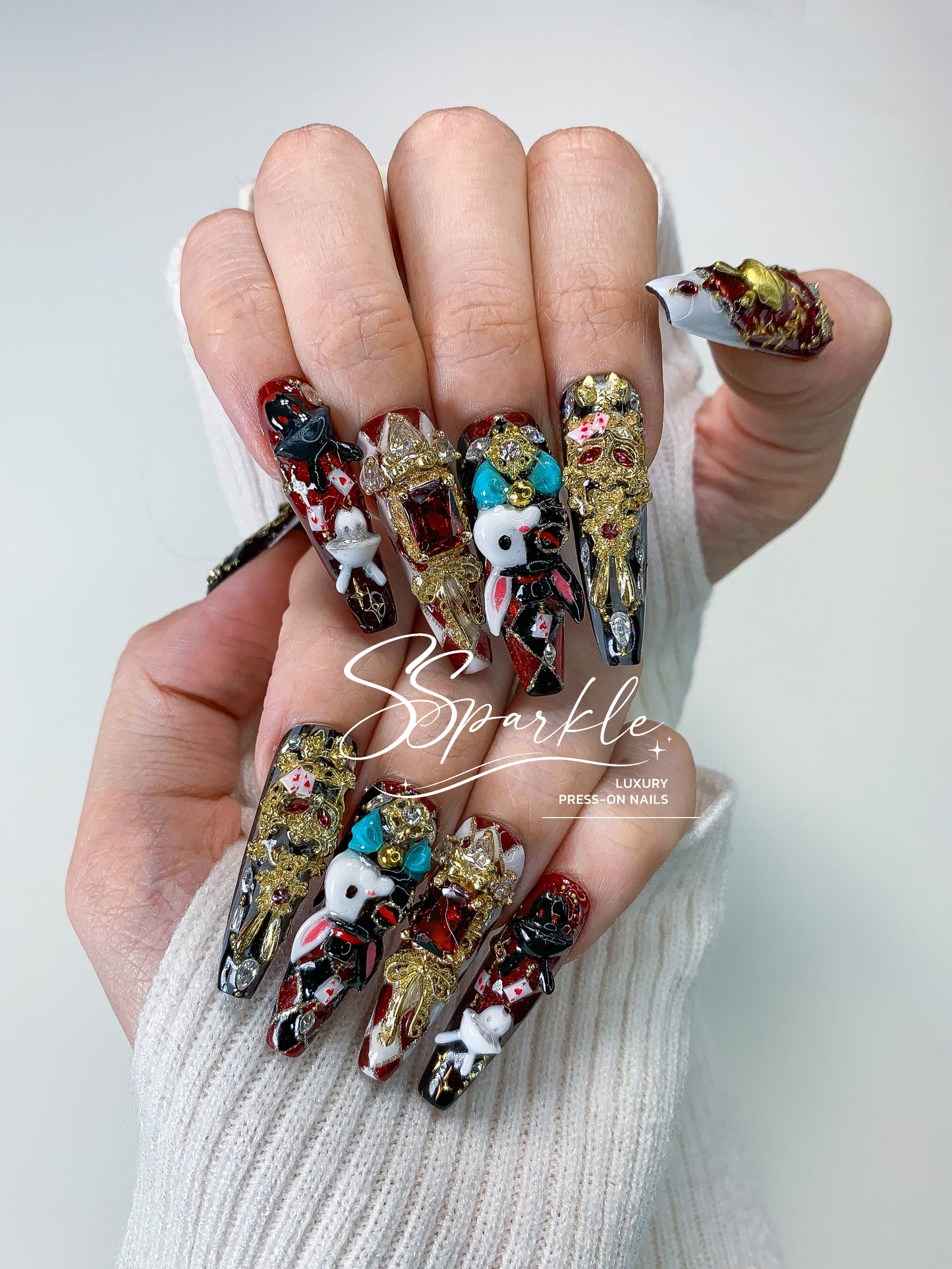 [Pre-order] Fool Me Twice | Sparxie Honkai: Star Rail Inspired Press-on Nails