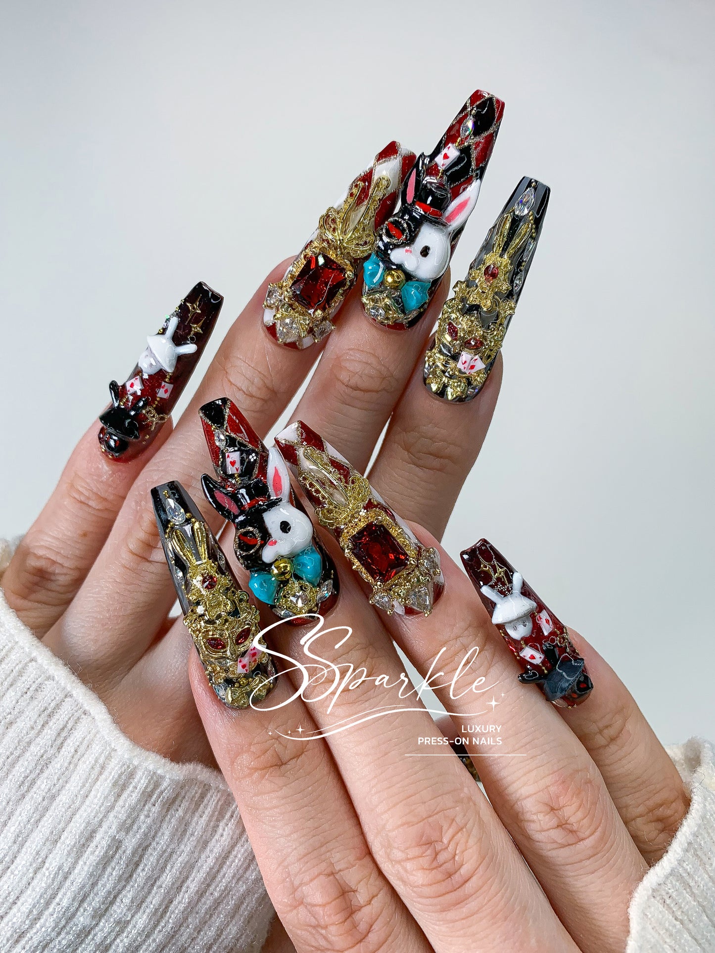 [Pre-order] Fool Me Twice | Sparxie Honkai: Star Rail Inspired Press-on Nails