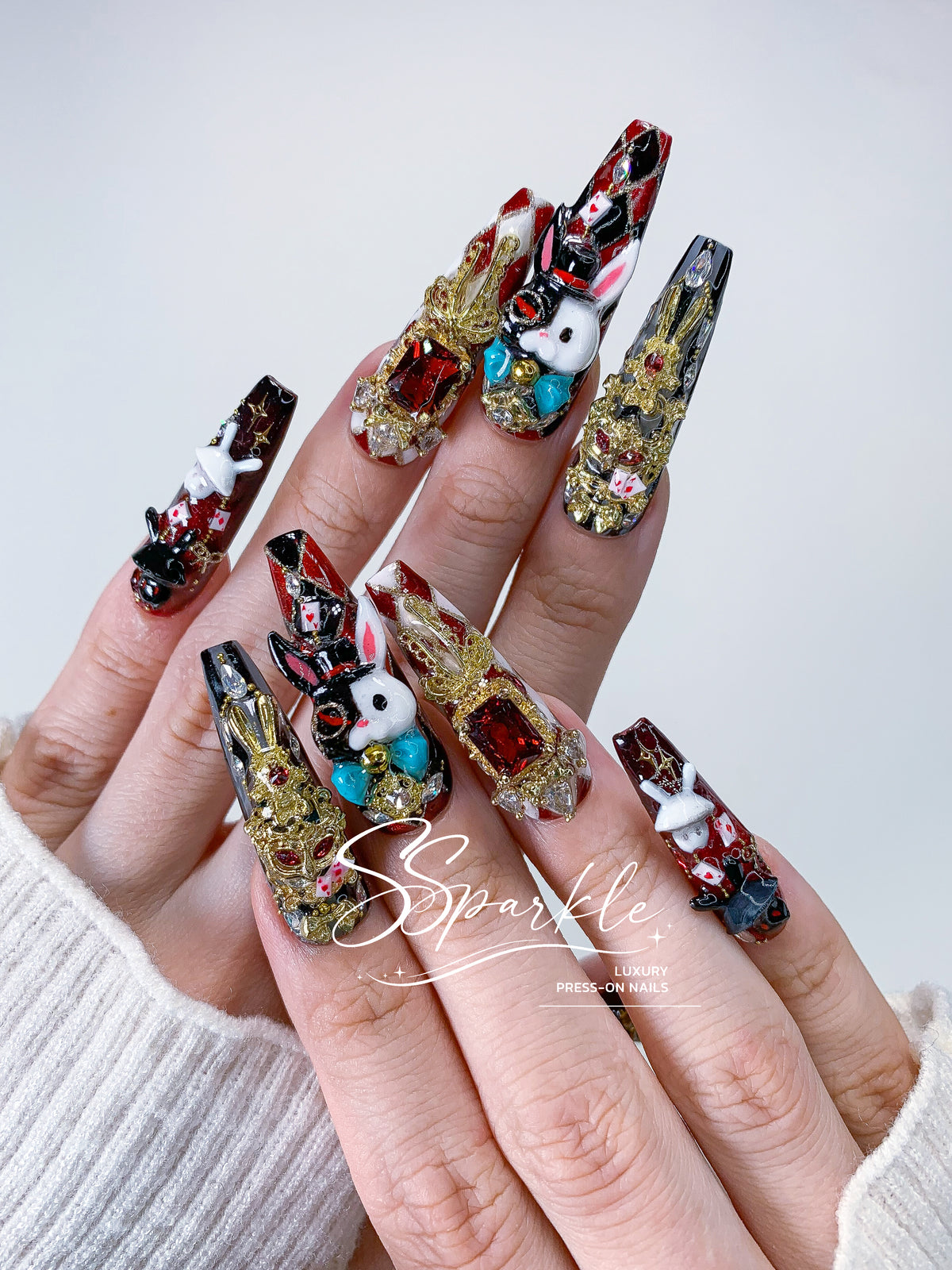 [Pre-order] Fool Me Twice | Sparxie Honkai: Star Rail Inspired Press-on Nails