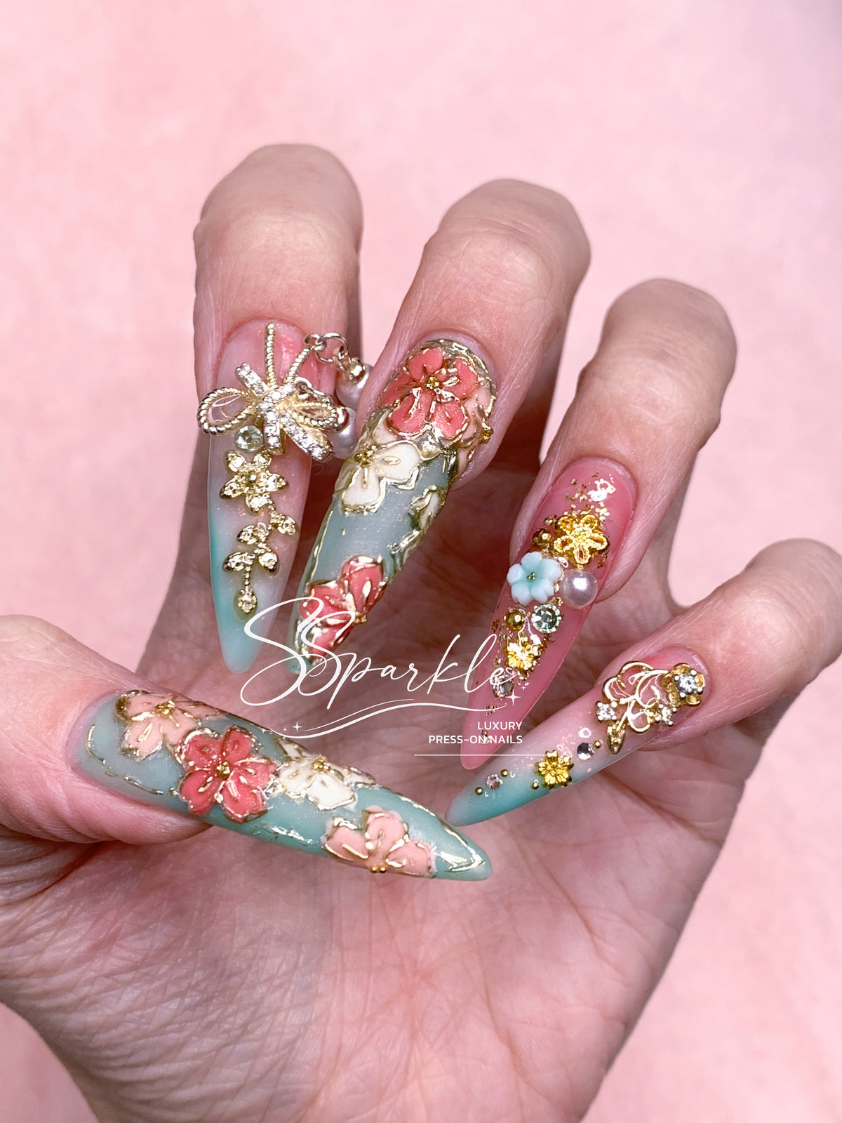 Yuzen Blossom Press-on Nails