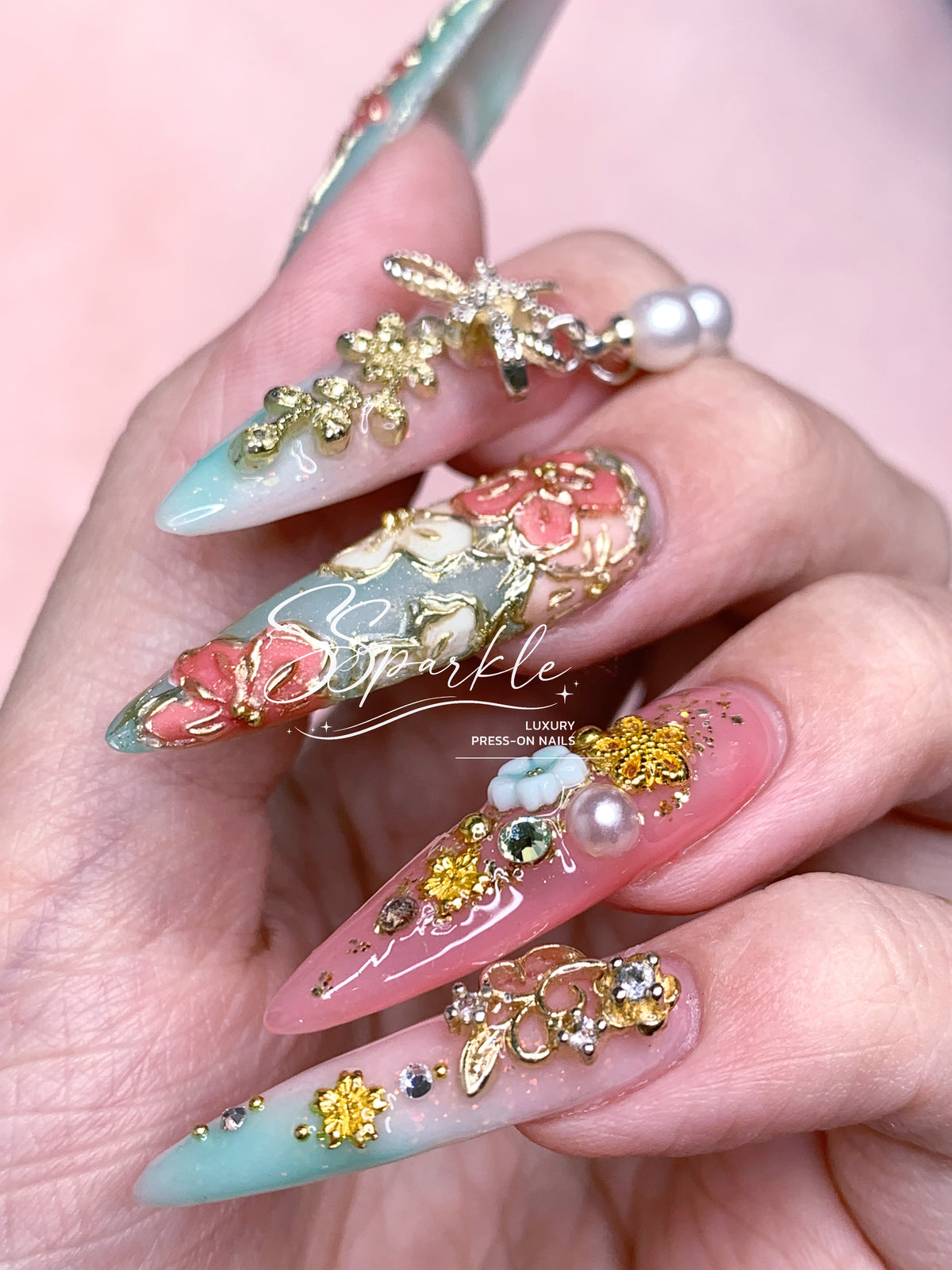 Yuzen Blossom Press-on Nails