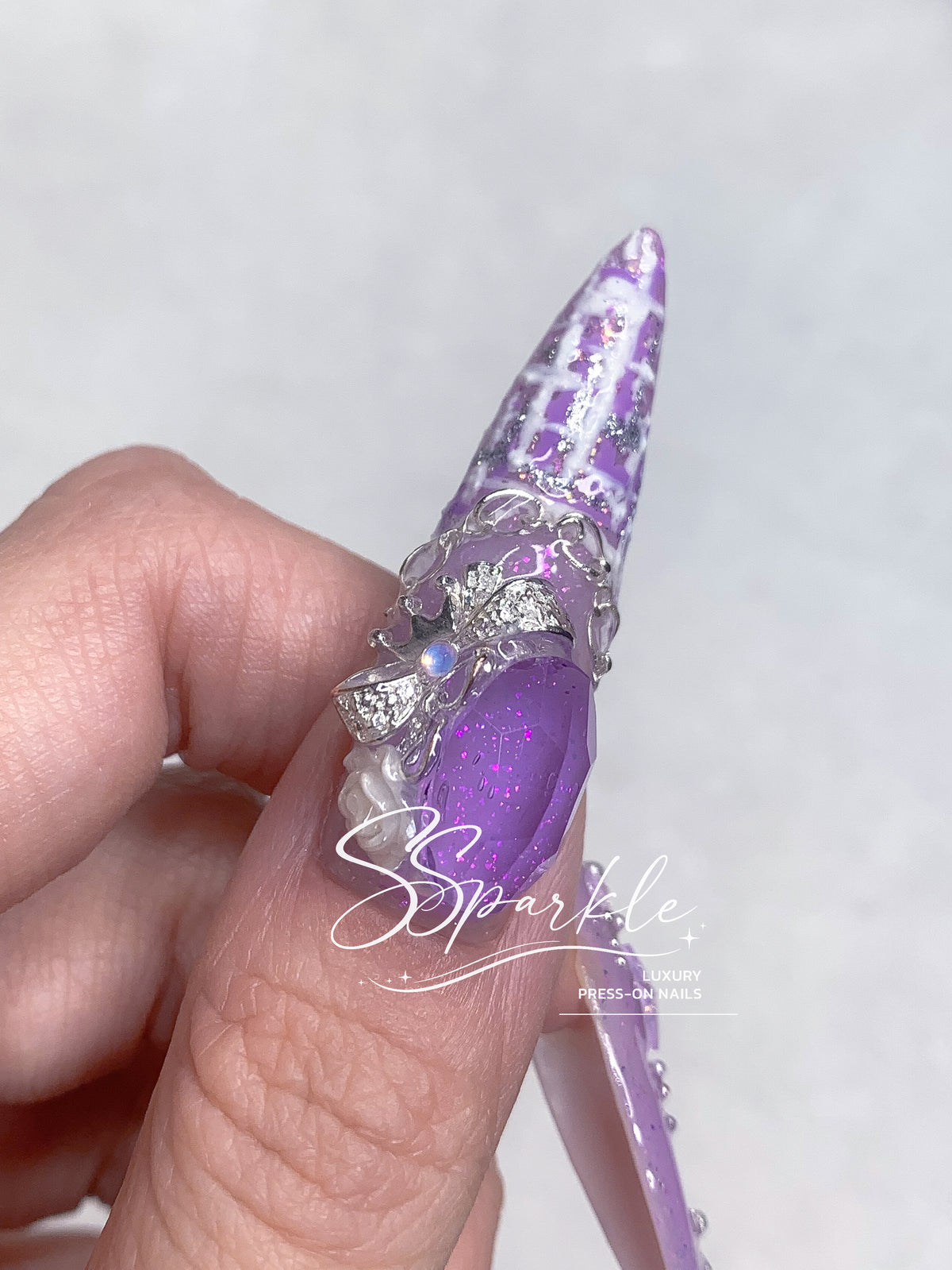 Luxury Tweed Press-on Nails