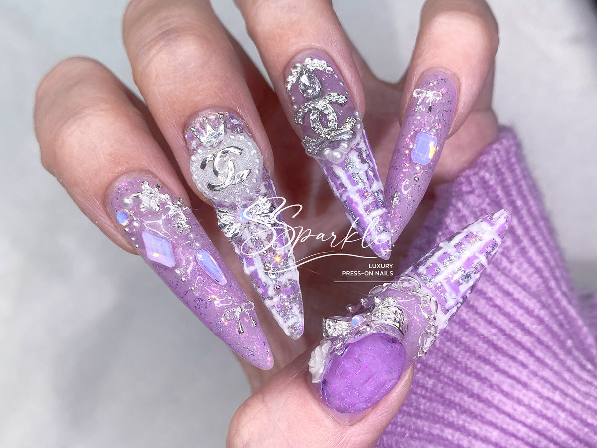 Luxury Tweed Press-on Nails