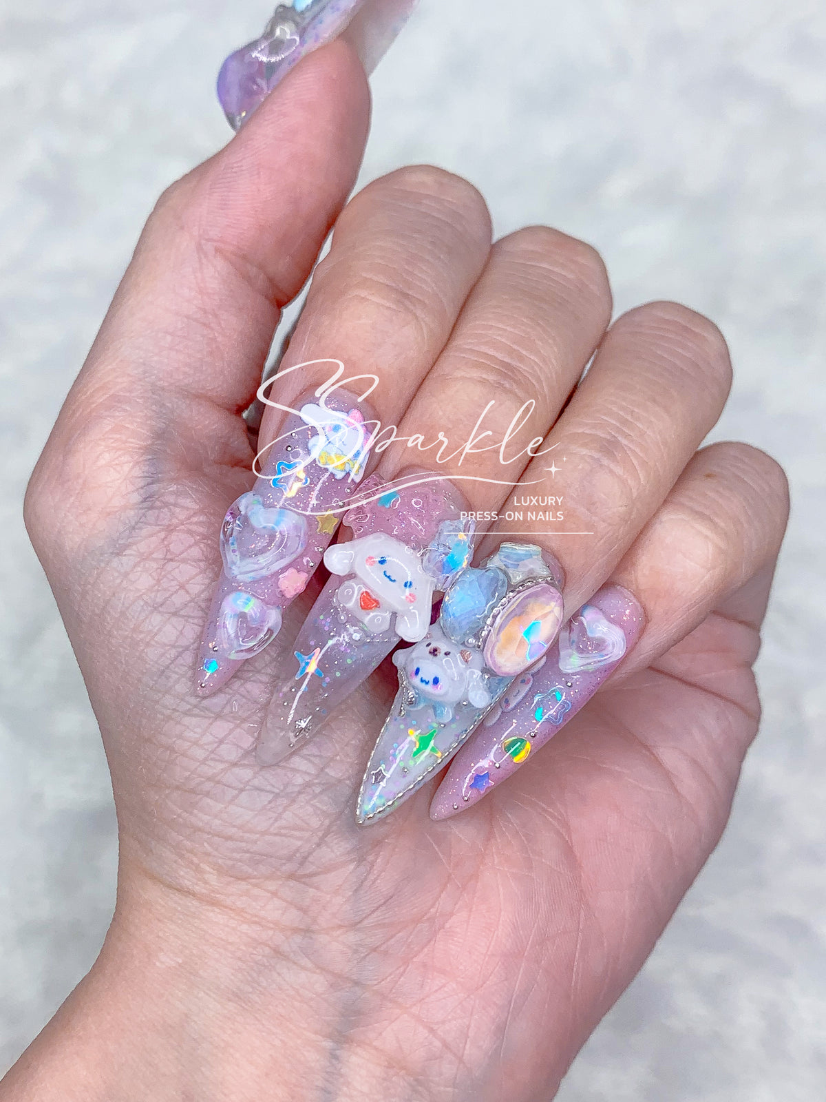 Cinnamon Sprinkle | Cinnamoroll Inspired Press-on Nail