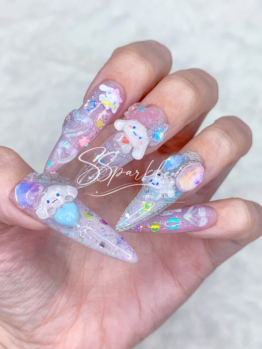 Cinnamon Sprinkle | Cinnamoroll Inspired Press-on Nail