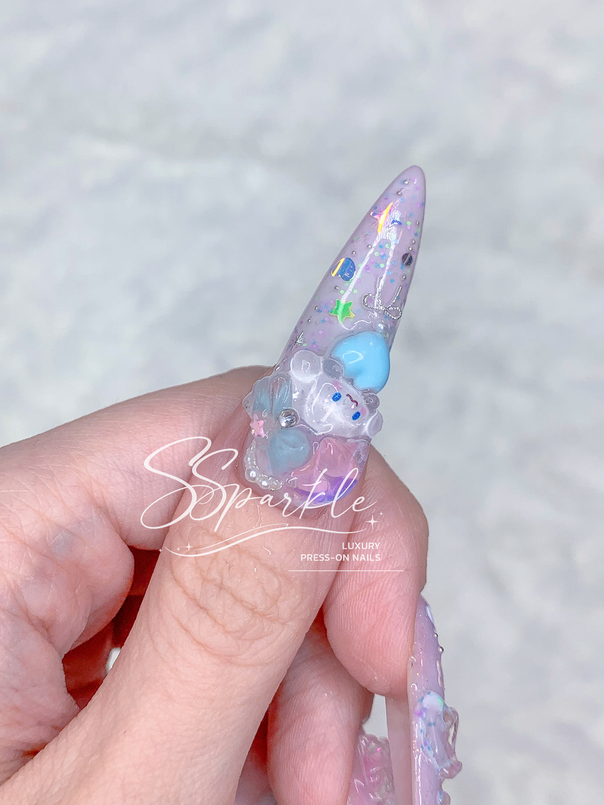Cinnamon Sprinkle | Cinnamoroll Inspired Press-on Nail