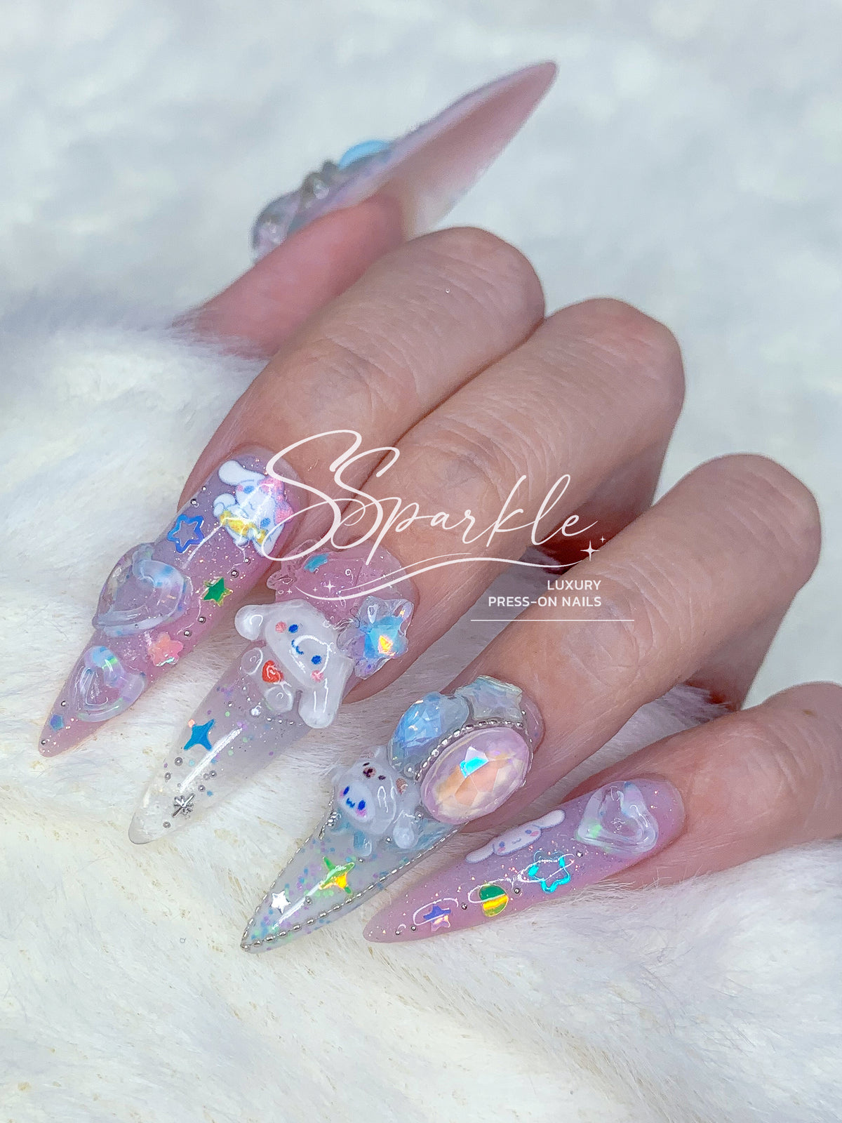 Cinnamon Sprinkle | Cinnamoroll Inspired Press-on Nail