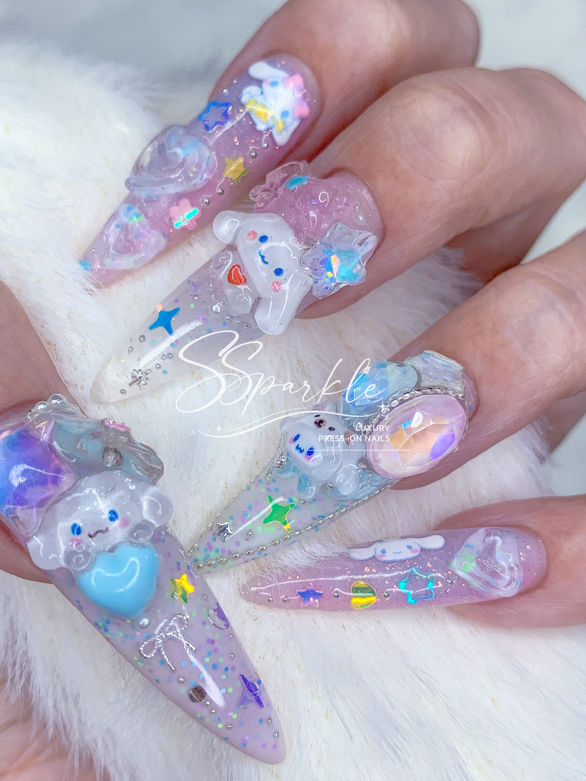 Cinnamon Sprinkle | Cinnamoroll Inspired Press-on Nail