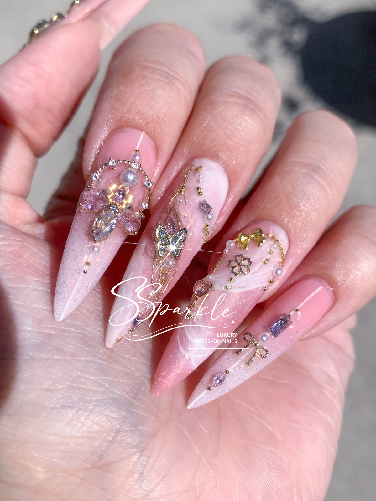 Rose Quartz Reverie Press-on Nails