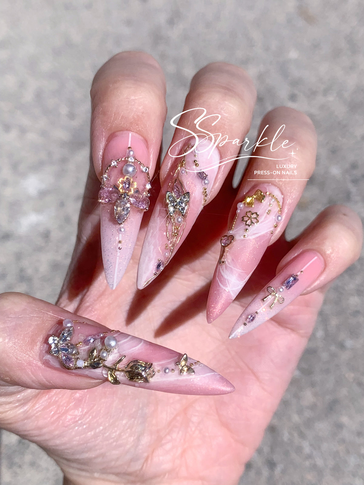 Rose Quartz Reverie Press-on Nails