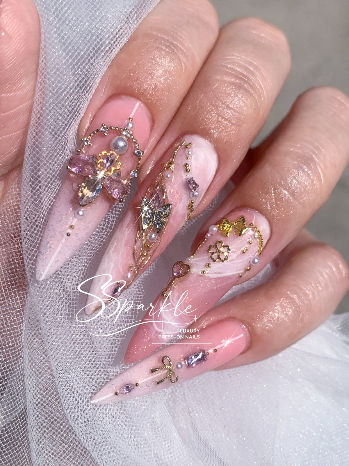 Rose Quartz Reverie Press-on Nails