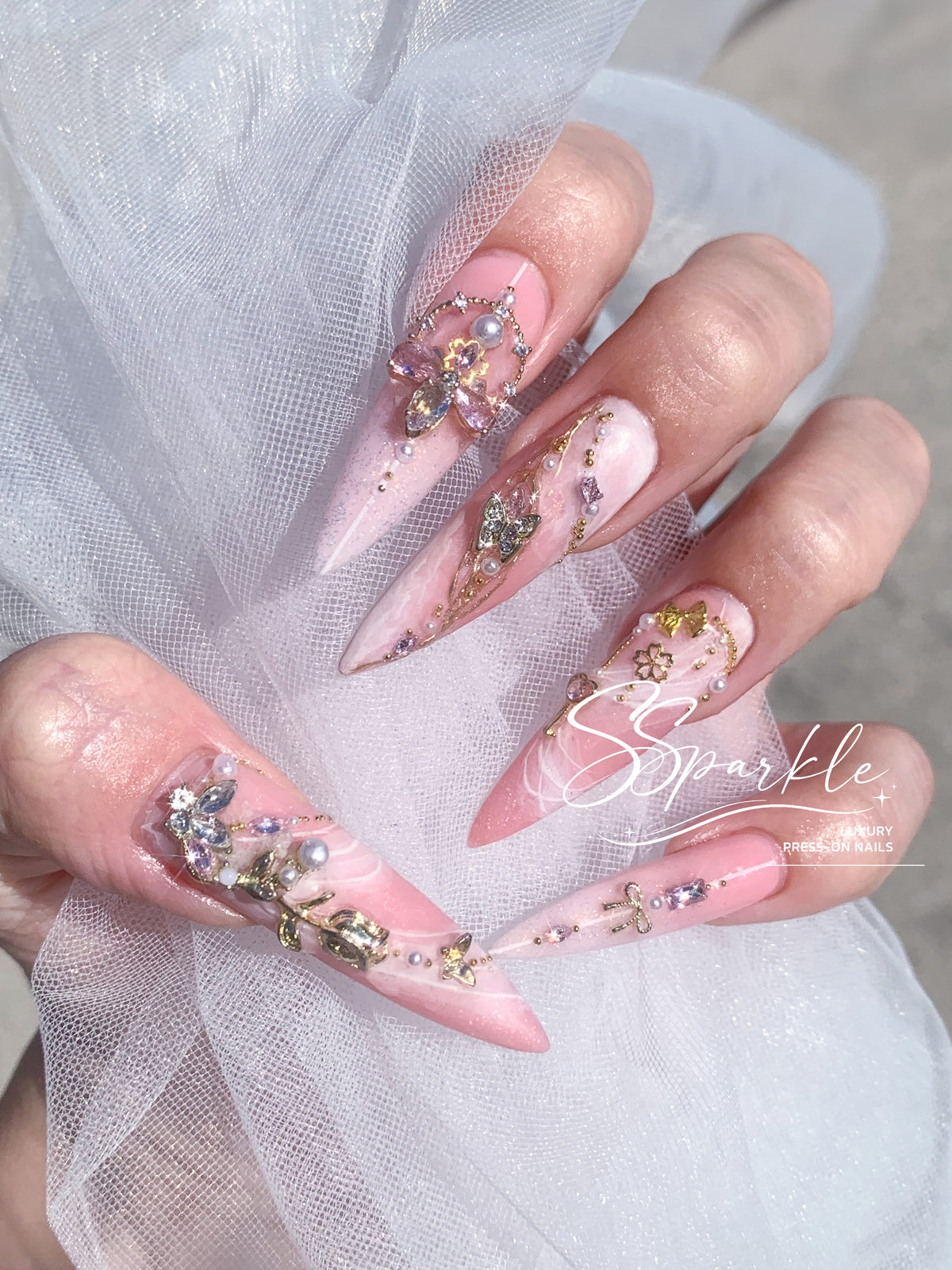 Rose Quartz Reverie Press-on Nails