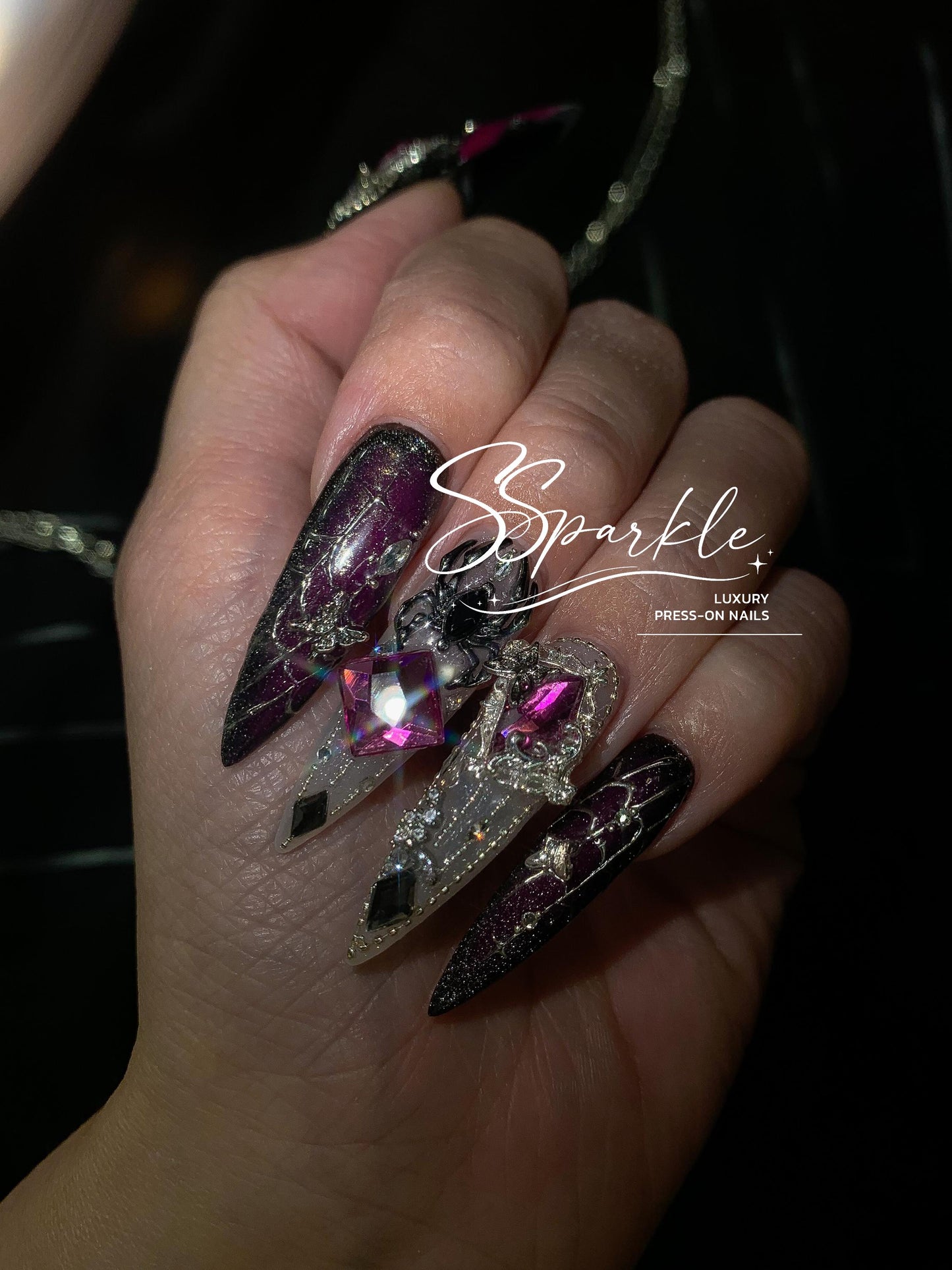 Lethal Sting | Kafka Honkai: Star Rail Inspired Nails
