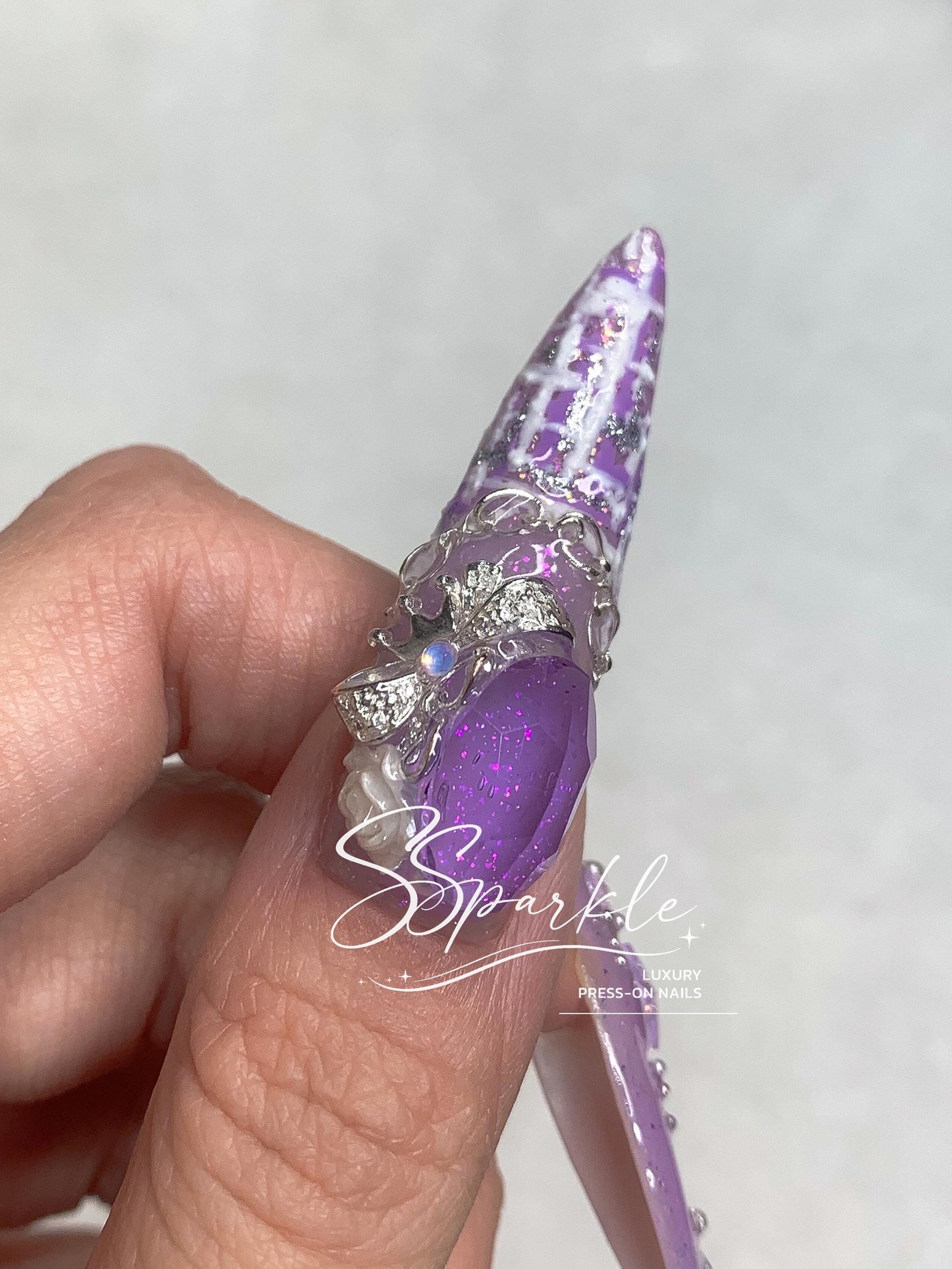 Luxury Tweed Press-on Nails