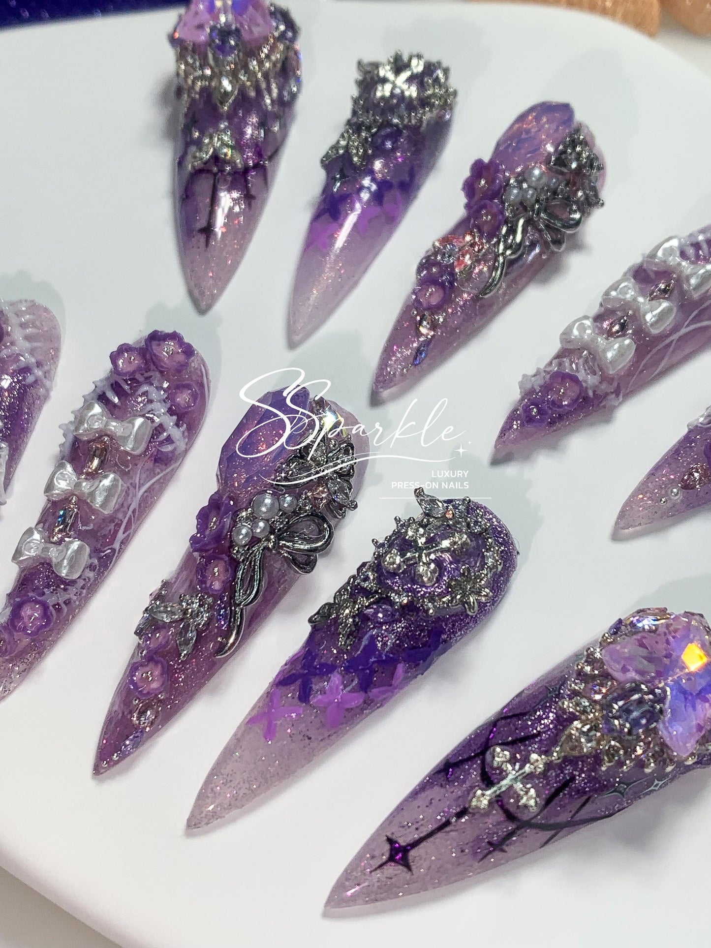 Eternal Eulogy | Castorice Honkai: Star Rail Inspired Press-on Nails