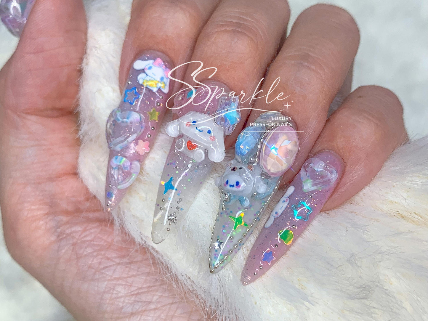 Cinnamon Sprinkle | Cinnamoroll Inspired Press-on Nail