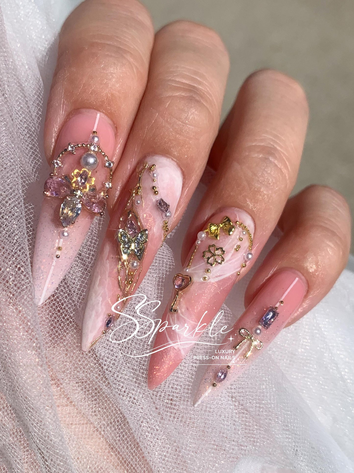 Rose Quartz Reverie Press-on Nails