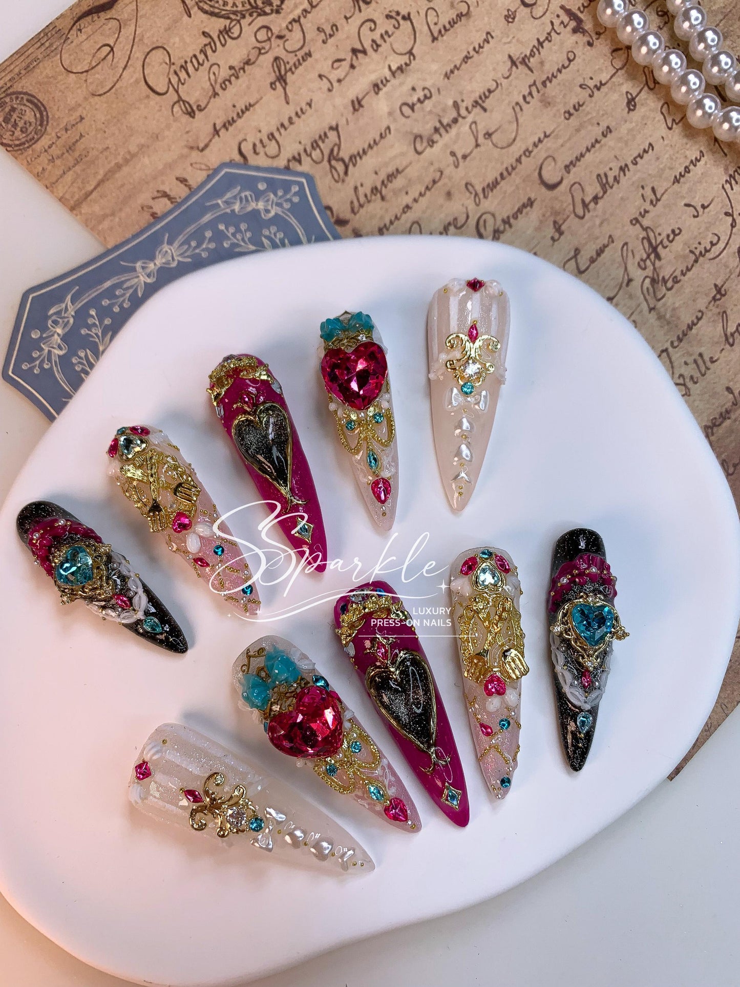 Tasteful Excellence | Escoffier Genshin Impact Inspired Press-on Nails