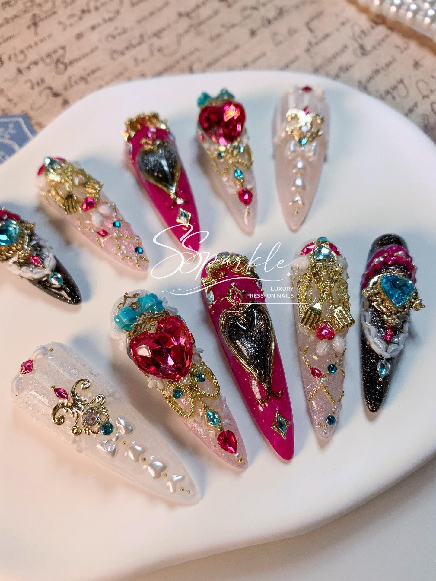 Tasteful Excellence | Escoffier Genshin Impact Inspired Press-on Nails