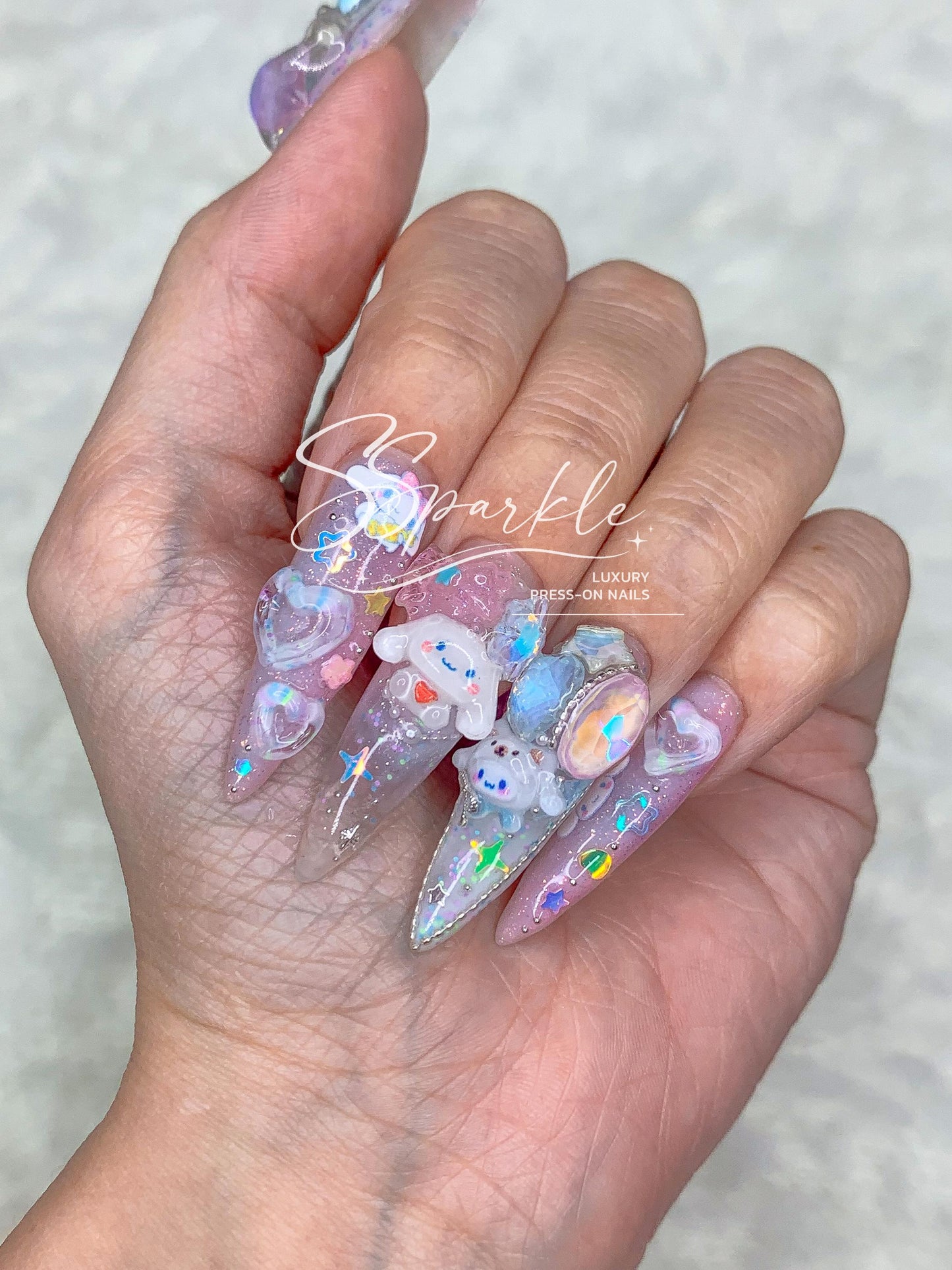 Cinnamon Sprinkle | Cinnamoroll Inspired Press-on Nail