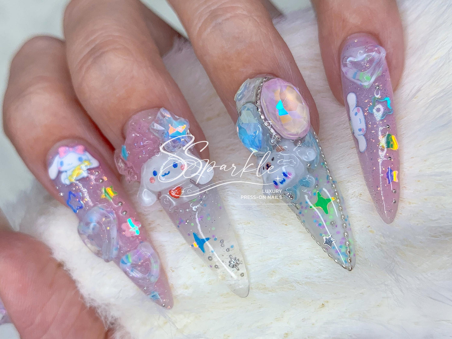 Cinnamon Sprinkle | Cinnamoroll Inspired Press-on Nail