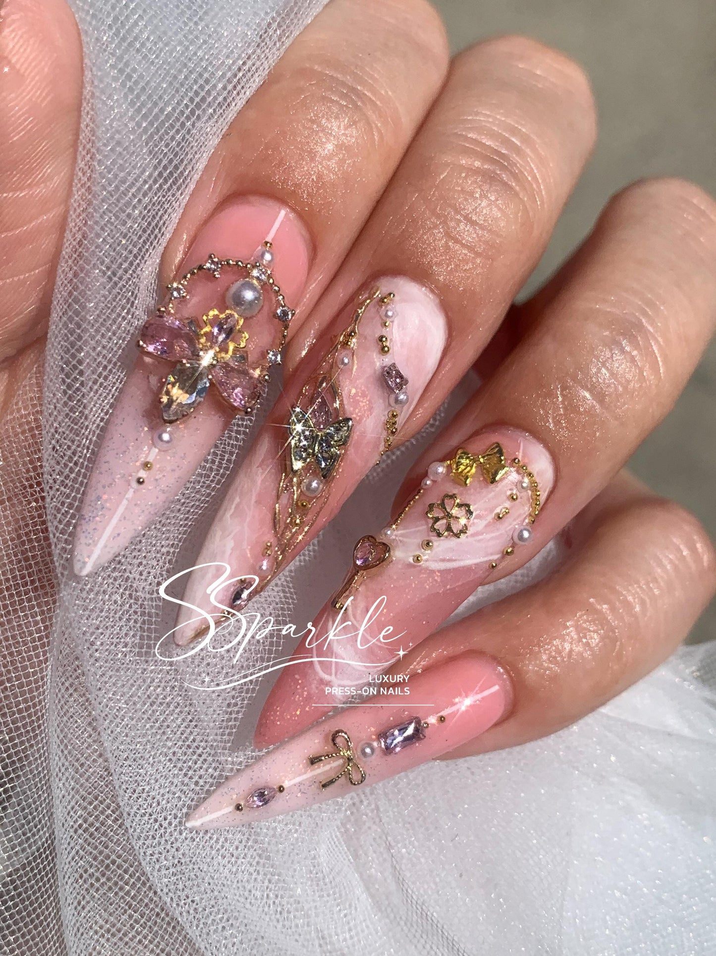 Rose Quartz Reverie Press-on Nails