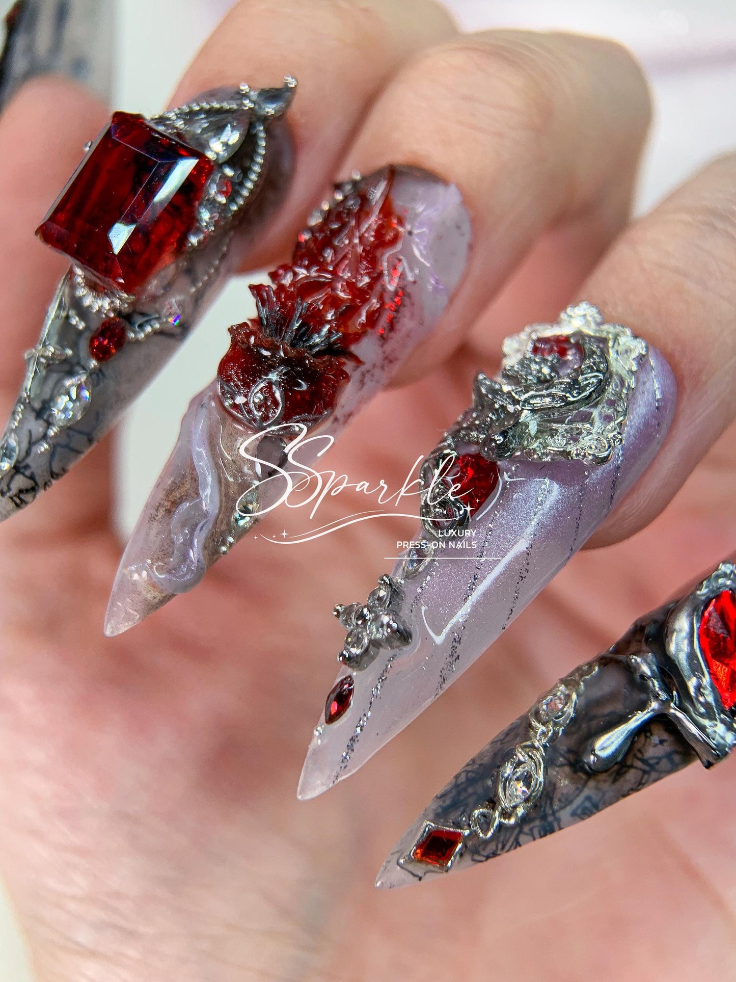 Veil of Evernight | Evernight Honkai: Star Rail Inspired Press-on Nail