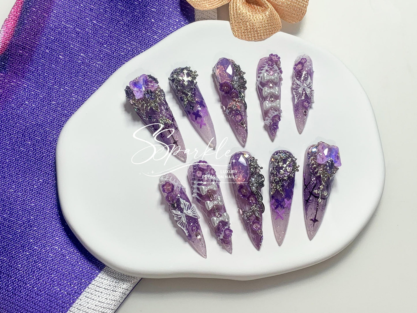 Eternal Eulogy | Castorice Honkai: Star Rail Inspired Press-on Nails