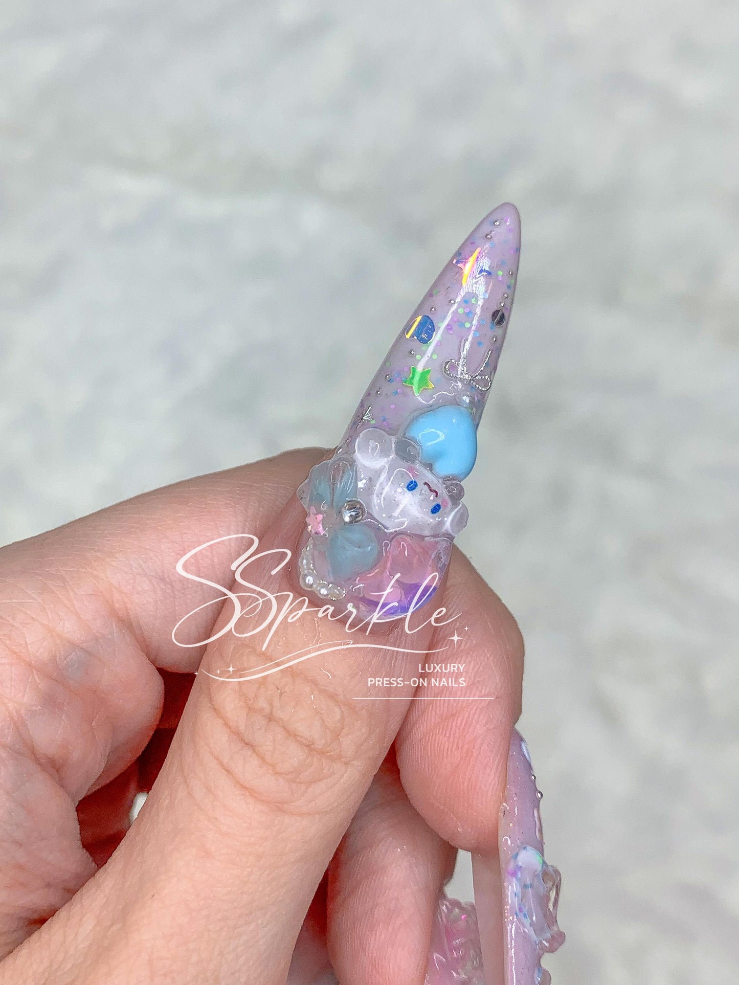 Cinnamon Sprinkle | Cinnamoroll Inspired Press-on Nail
