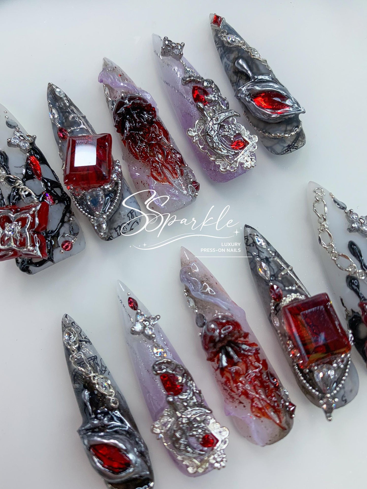 Veil of Evernight | Evernight Honkai: Star Rail Inspired Press-on Nail